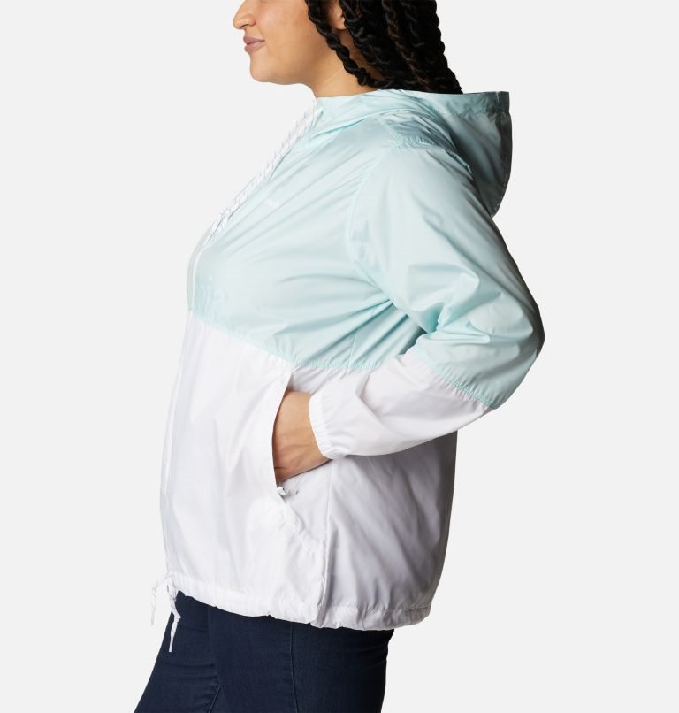 Women's Columbia Flash Forward Windbreaker Jackets Mint / White | Plus Size CA-Y6183